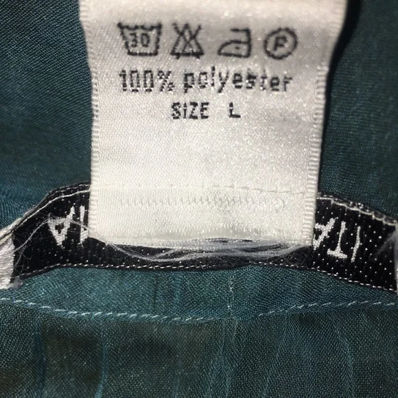 Andrea‎ Rosati Teal Fitted V Neck Blouse L EUC - Picture 10 of 11